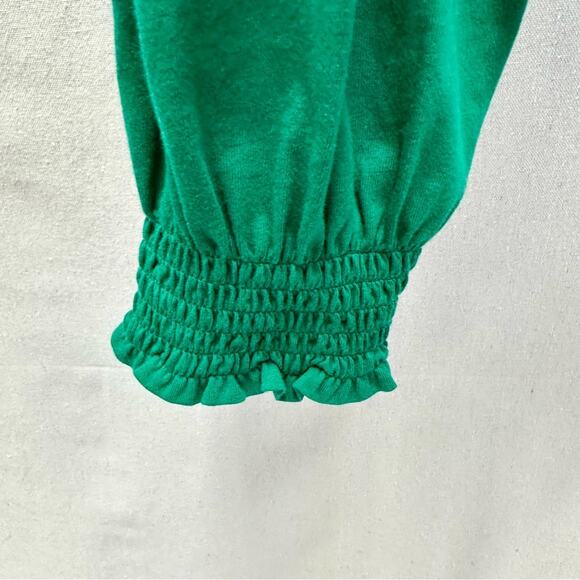 Aritza Wilfred Green Enzo Smocked Cuff Long Sleeve Crop Top Size Large Cotton
⁩ - Picture 4 of 14